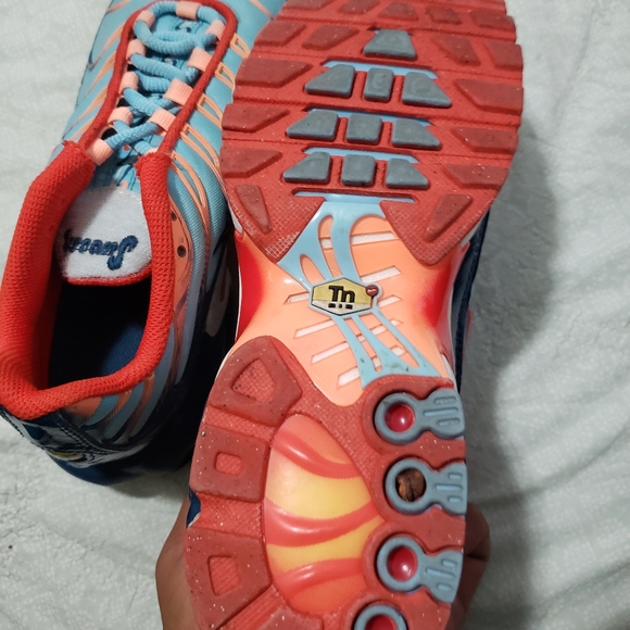 Nike Air Max Plus GS Blue Orange Size 5.5y - Picture 9 of 9
